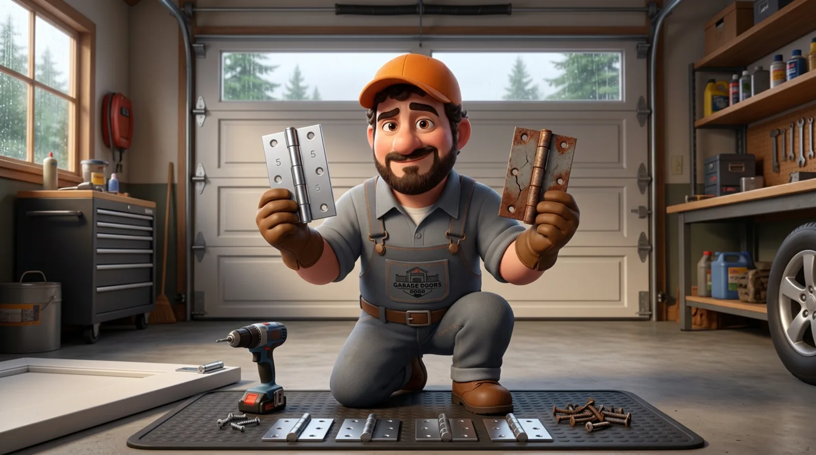 Garage Door Hinges: Numbers, Wear Signs and Replacement