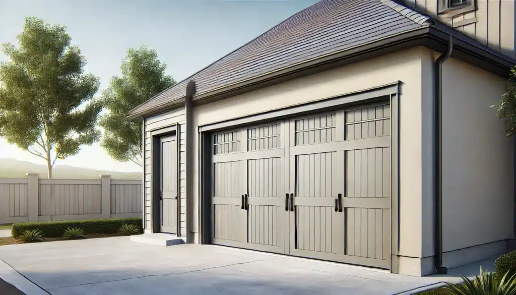 side hinged garage door
