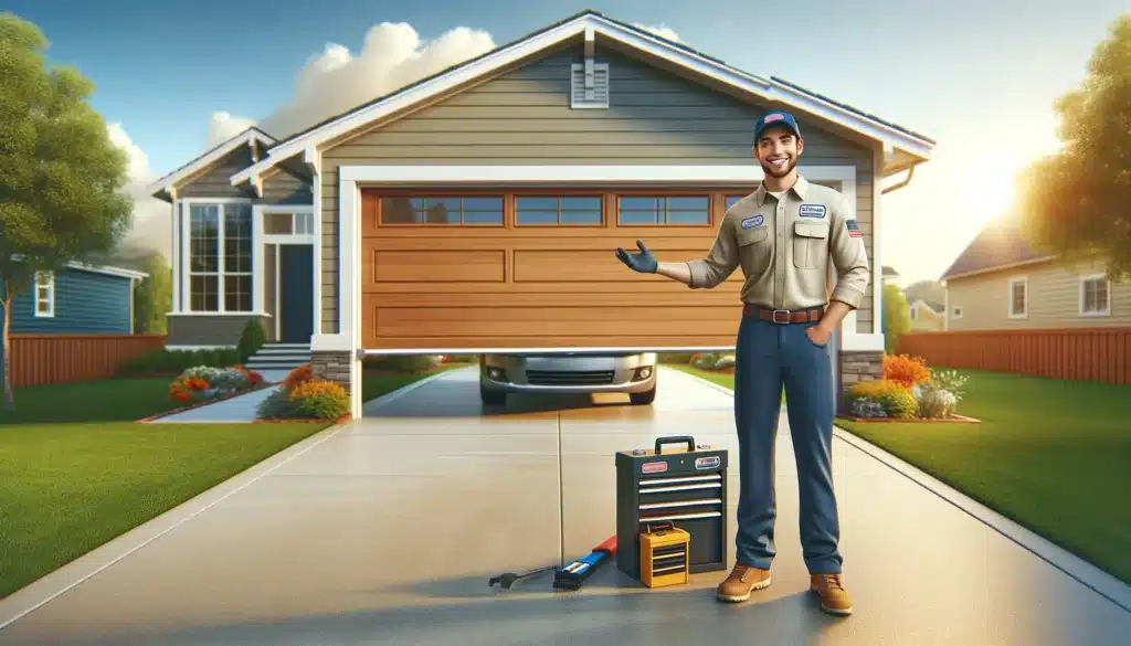 Technician garage door pros fix