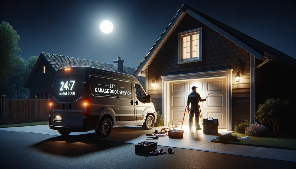 Garage door emergency repair service