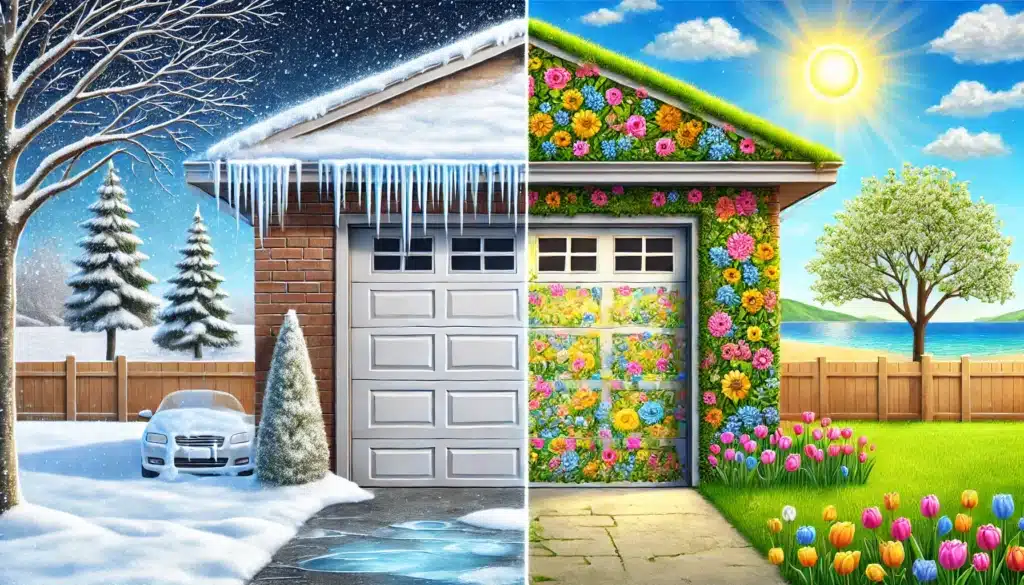 Garage Door Winter to Spring