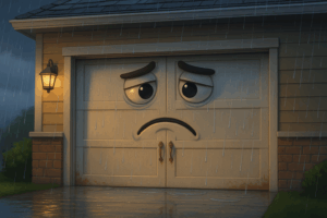 Garage Door and rain