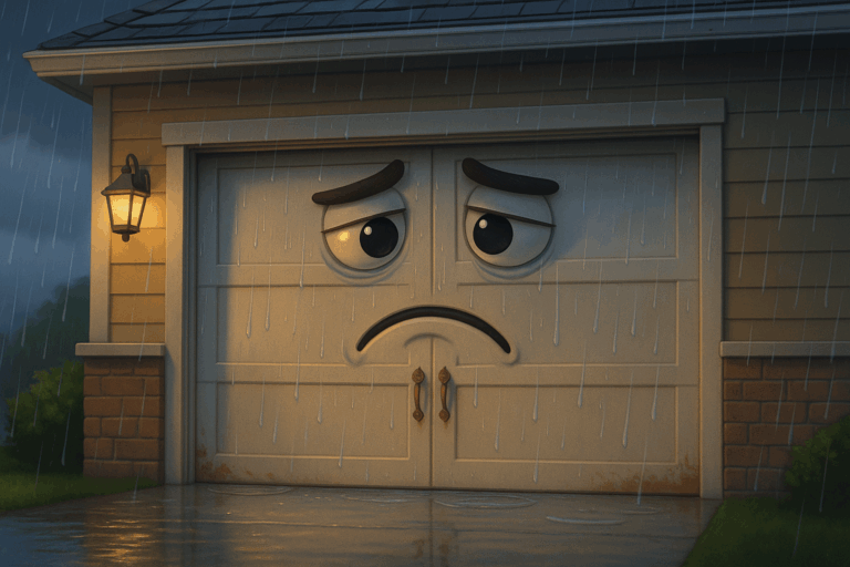Garage Door and rain