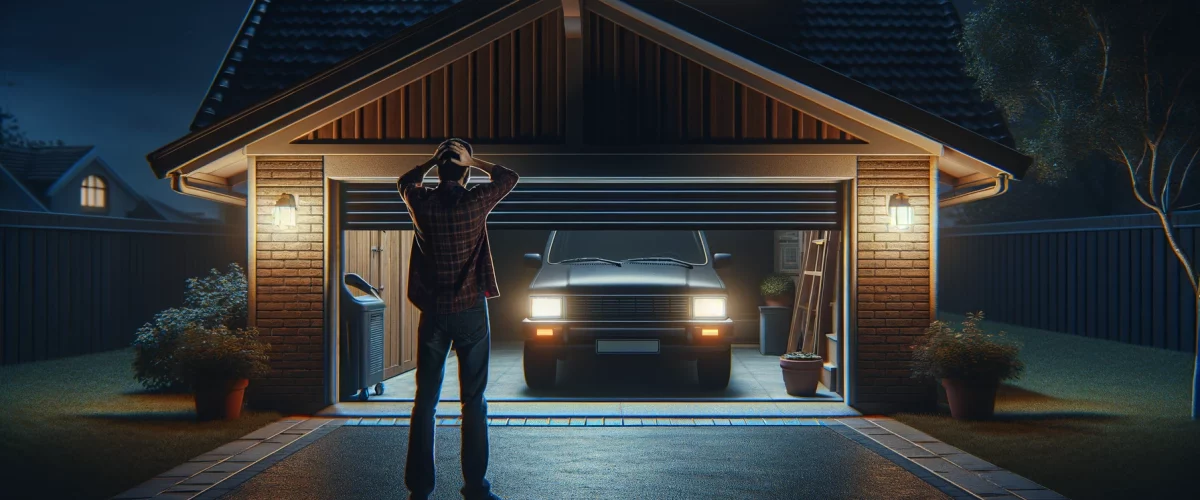 Garage door not working at night
